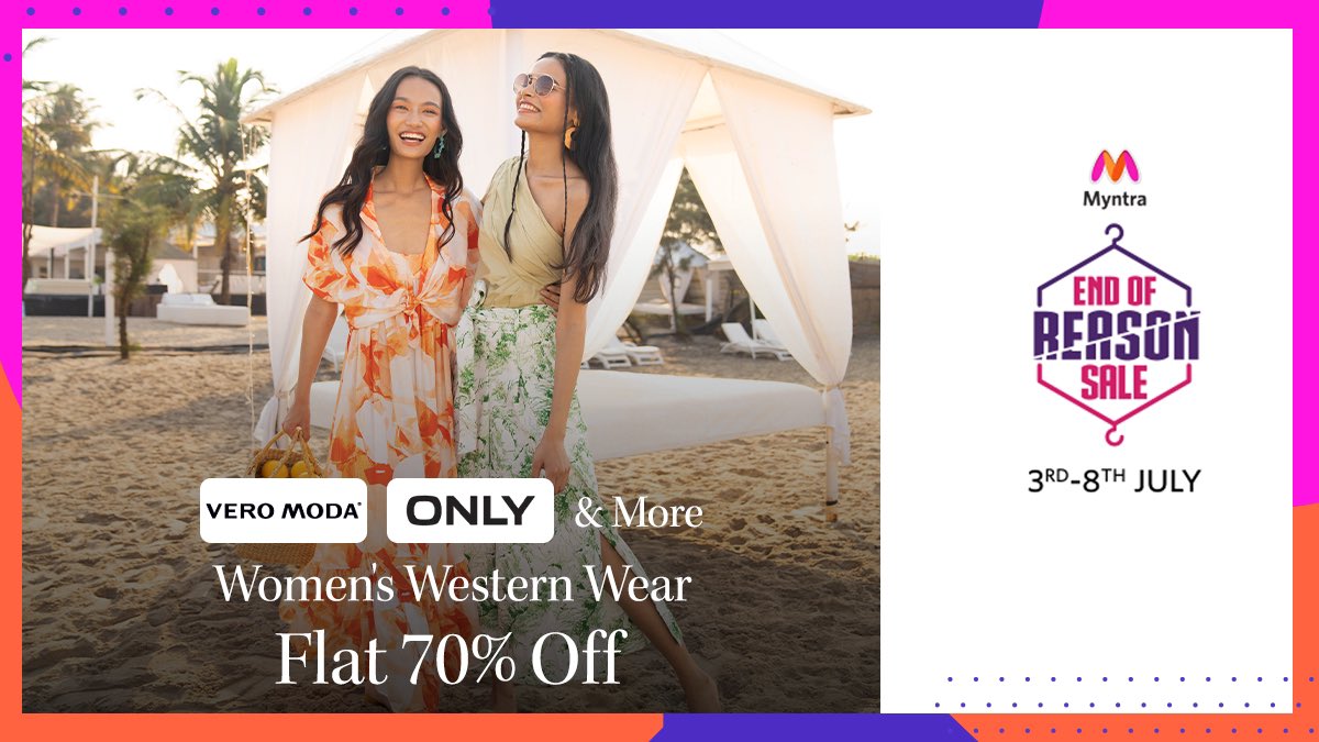 Myntra on Twitter: styles from Vero Moda, AND, ONLY @ 70% off this Pinch yourself again because #MyntraInsiders get up to 20% extra off!* Myntra End Of Reason Sale