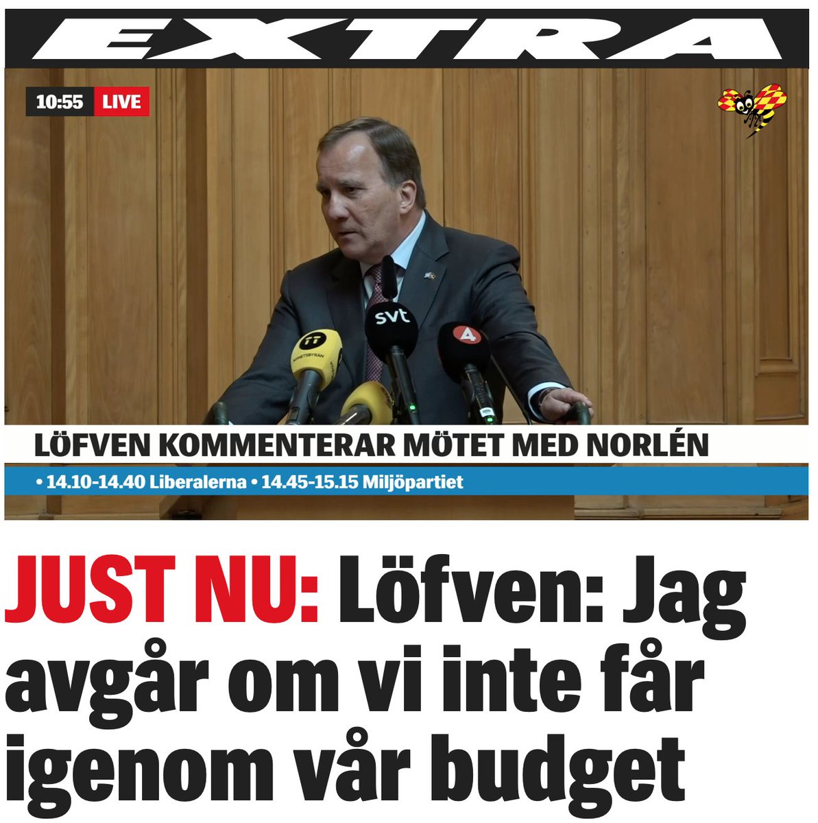 JohanRomin's tweet photo. Snälla, avgå nu istället på direkten. Vi har fått nog. #extravalNu https://t.co/w0C2XKeLXC