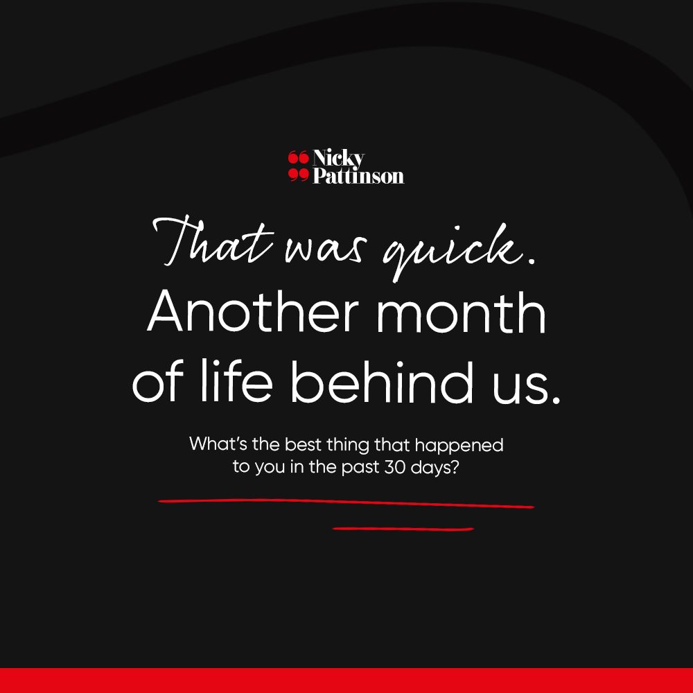 HiyaitsNicky's tweet image. That was quick.

Another month of life behind us.

What’s the best thing that happened to you in the past 30 days?

And even…what was the most DEFINING to the rest of your LIFE.

 #besomeonenoteveryone #businessmasterclass #advancedconnection #sales #charisma