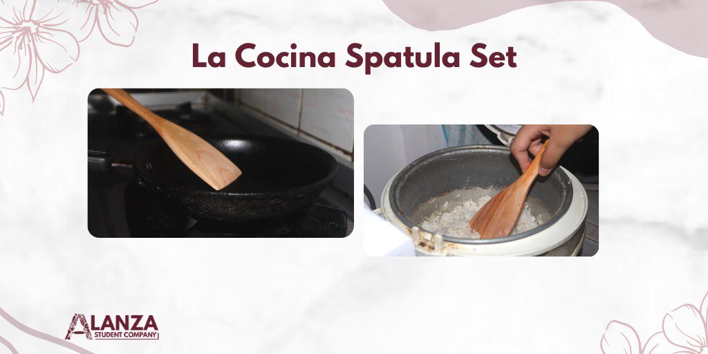 AlanzaSC's tweet photo. Hello Alanzians!🌸
Look at this, y'all!
Here is the photo of our spatula when used~ 🤩
A few days ago we also posted our cutting board too, so if you haven't seen that one, be sure to check it out through our account!
#studentcompany #surabaya #kayu #wood #peralatanmasak https://t.co/nzxcx7nIC8