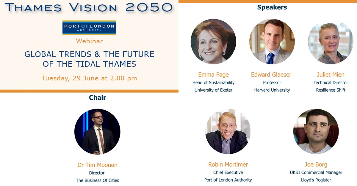 Join us today (29 June) at 1400 BST to discuss the global trends influencing the future of the tidal Thames. Experts, including <a href="/TimMcities/">Tim Moonen</a> <a href="/TheBizOfCities/">TheBusinessOfCities</a>, share thoughts on #sustainability #resilience #development #technology Book now hubs.la/H0R0CSP0 #ThamesVision2050