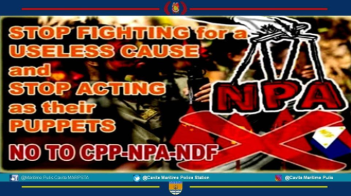 cavitemarpsta's tweet photo. Stop fighting for a useless cause and stop acting as their puppets
#NoToCPPNPANDF
#JunkTerrorists
#StopTerrorisms https://t.co/zIFUZjch9w
