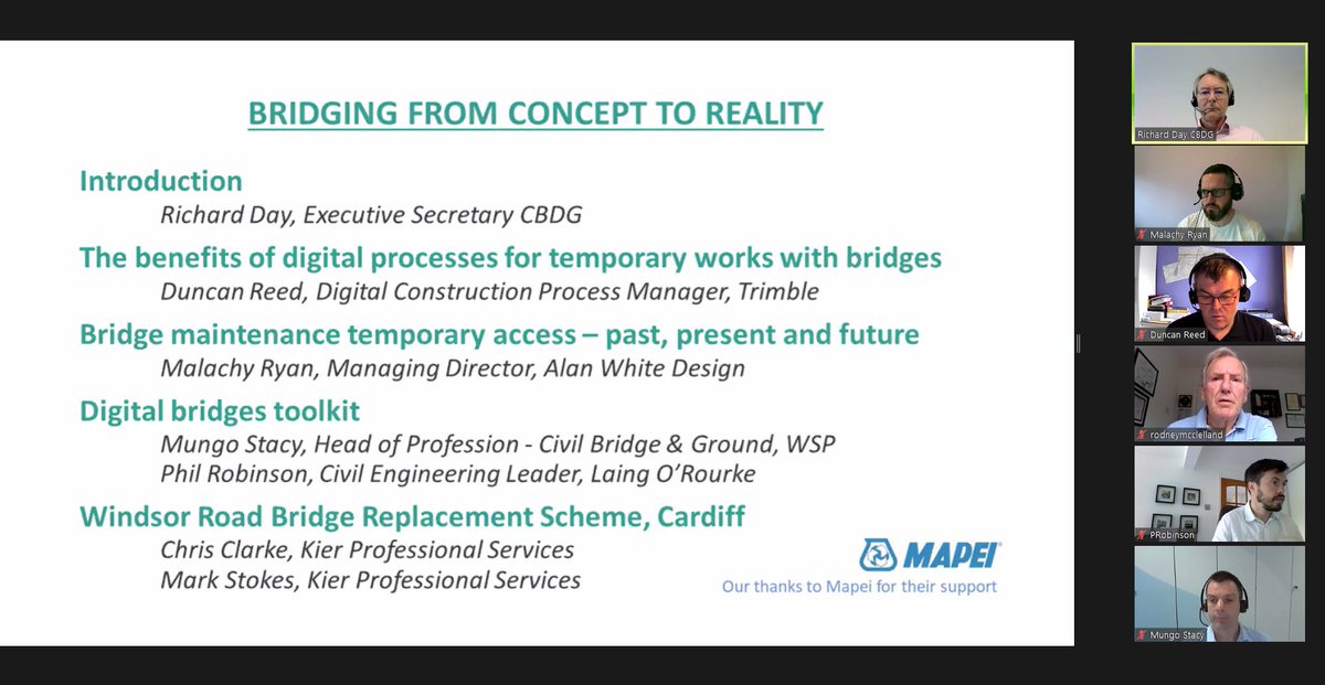alanwhitedesign's tweet photo. It was great to be involved in last week's webinar with the Concrete Bridge Development Group alongside other organisations such as @TrimbleCorpNews @Laing_ORourke @wsp & @kiergroup
https://t.co/kXJRv9xYIz
#construction #engineering #temporaryworks #inspiredengineering https://t.co/YU0kZLJnG0