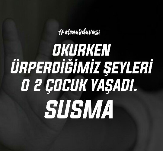 n (@umutsuzleydi) on Twitter photo Çocuklar susmadı, sende susma!!
#elmalıdavası #Elmalida2Cocuk Çocuklar susmadı, sende susma!!
#elmalıdavası #Elmalida2Cocuk