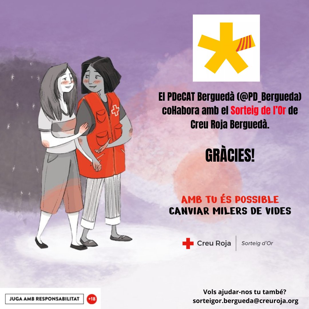 crbergueda's tweet photo. 📢 El PDeCAT Berguedà (@PD_Bergueda) ha col·laborat amb @crbergueda a través del #SorteigOr

🙌 Moltes gràcies per ajudar-nos a desenvolupar la nostra tasca humanitària.

📩 sorteigor.bergueda@creuroja.org

#AmbTuÉsPossible https://t.co/fAmf7oAPg9