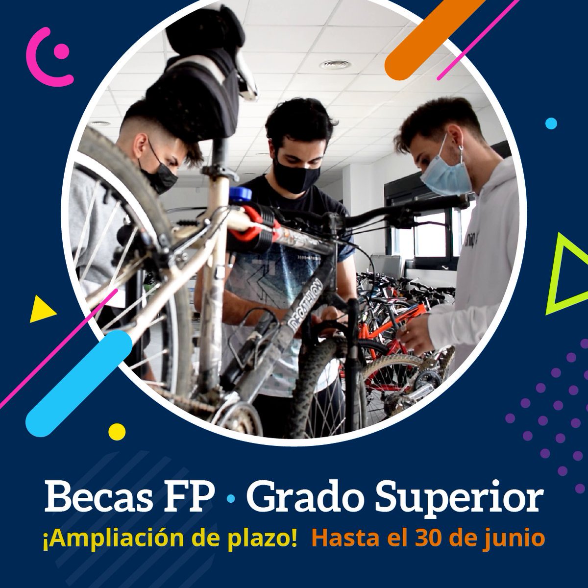 ¡NUEVA FECHA PRORROGADA! 📣

Debido a la indisponibilidad puntual de la plataforma, el plazo de solicitud de las #becas de #FormaciónProfesional de #GradoSuperior, correspondientes al curso 21/22, se amplía hasta el 30 de junio, inclusive 🗓️

comunidad.madrid/servicios/educ…