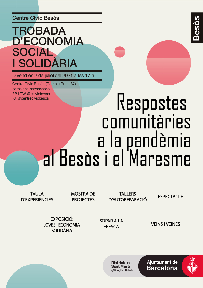 ▶️Aquest divendres 2 de juliol us convidem a la Trobada d'Economia Social i Solidària del #BesòsMaresme: Respostes comunitàries a la pandèmia

ℹ️Més info: ajuntament.barcelona.cat/ccivics/besos/…