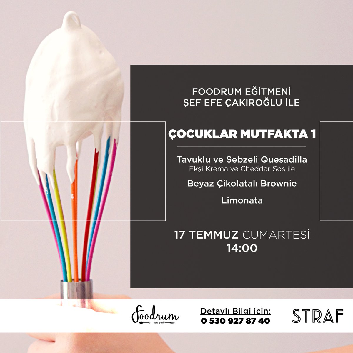 StrafBodrum's tweet photo. Çocuklar mutfaktan çıkmak istemeyecek! Minik şefler Foodrum eğitmeni Şef Efe Çakıroğlu ile hem eğlenecek hem de öğrenecekler 🧑‍🍳👩‍🍳
📍 Atölye 10-14 yaş çocuklar için uygundur.
☎️ Detaylı Bilgi ve Rezervasyon için; 0530 927 87 40
#Straf #Bodrum #Mutfakatölyeleri #çocuk https://t.co/lyUaE4WSUc