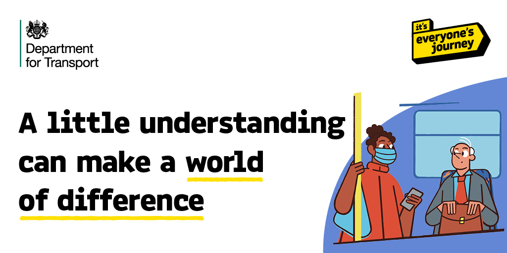 ‘it’s everyone’s journey’ highlights how attitudes of fellow transport users can make or break an experience for those living with disabilities. The campaign encourages patience & understanding, because small changes can make a #WorldOfDifference.

Visit: bit.ly/3gCKt6M