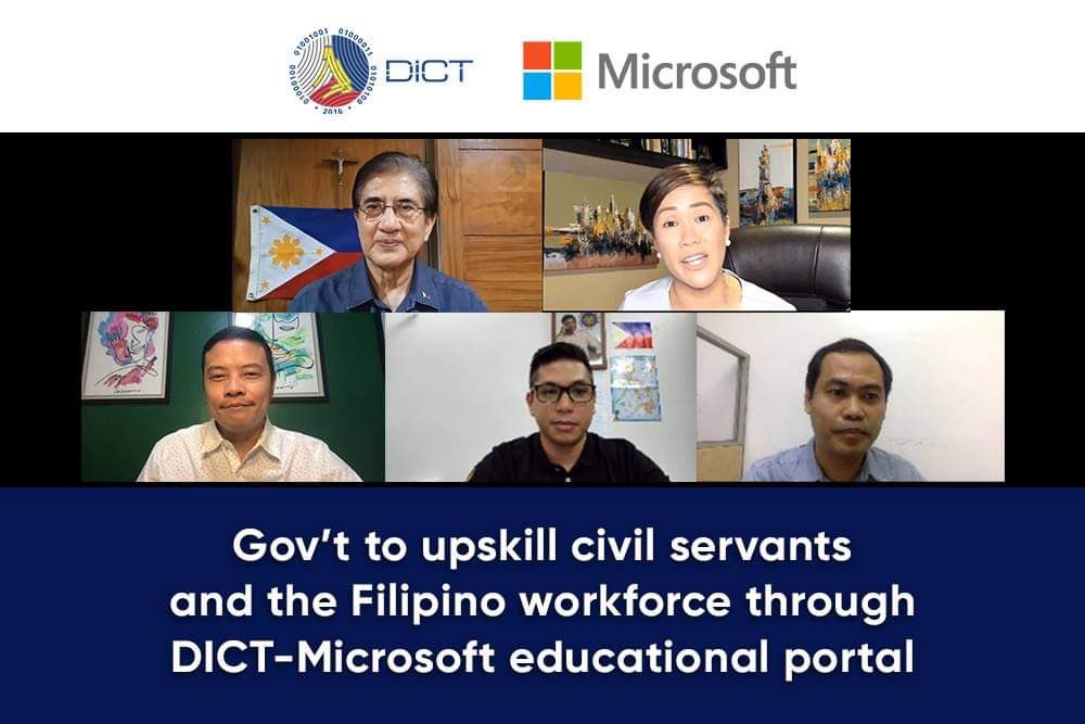 DICTgovph's tweet photo. READ: Govโt to upskill civil servants and the Filipino workforce through DICT-Microsoft educational portal
Full story here: https://t.co/0cybPlM3cN
#OnwardsThroughICT #NICTMonth2021 #ConnectConnectConnect #ICTforEconomicRecovery #CHIPFramework #DICT_5Years https://t.co/5JC5qFnZ3H