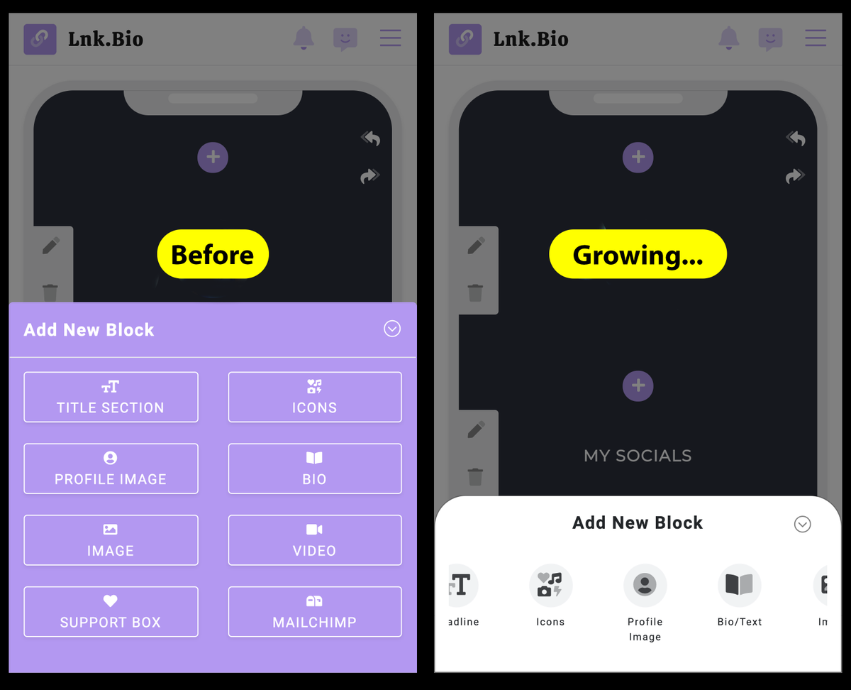 andreaolivato's tweet image. Sabrina and I worked on improving @lnk_bio modals and buttons. What do you think? 
#webdev #webdesign #webdesigners #ui #ux #design #uidesign #uxdesign #html #css #javascript