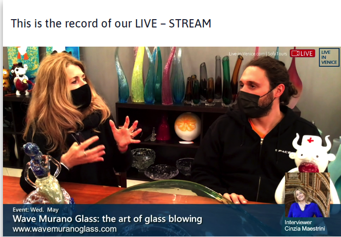 liveveniceweek's tweet photo. 3rd day  #LiveinVeniceWeek was dedicated to  #Murano!
1st interview was with Wave #MuranoGlass: a young Murano Glass blower company.

CLICK ON THE LINK &amp; PRESS PLAY TO VIEW THE FULL VIDEO INTERVIEW

https://t.co/94cd97Wwt0

#Venice #venezia1600 #liveinvenice #venicegram https://t.co/BXZSVhM6qN