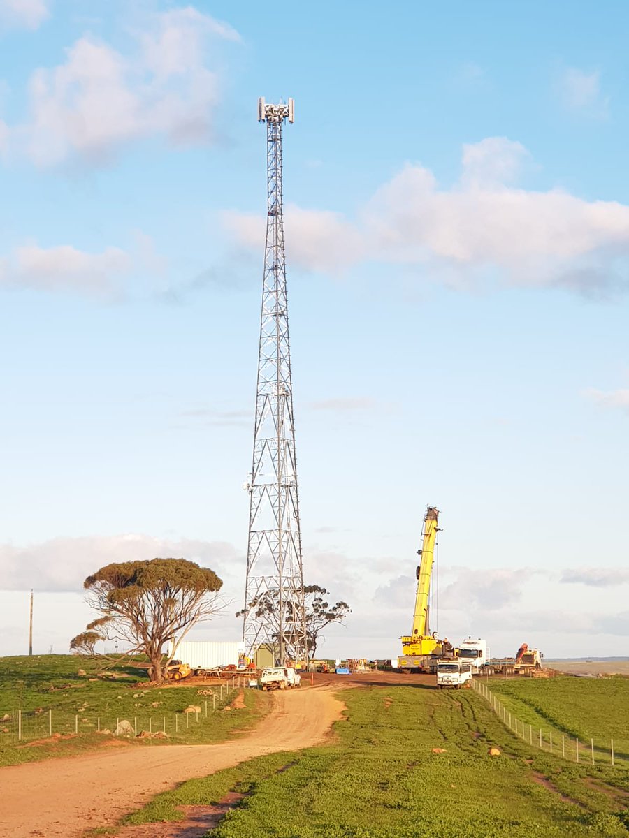 IOA_UWA's tweet photo. Construction is well and truly underway for the @Telstra comms tower at UWA Farm Ridgefield #Pingelly! Once completed, it will supply mobile-phone coverage across the entire farm - providing essential R&D infrastructure for the next revolution in ag: https://t.co/eqhC2XmoNG https://t.co/nDscFkhcRL
