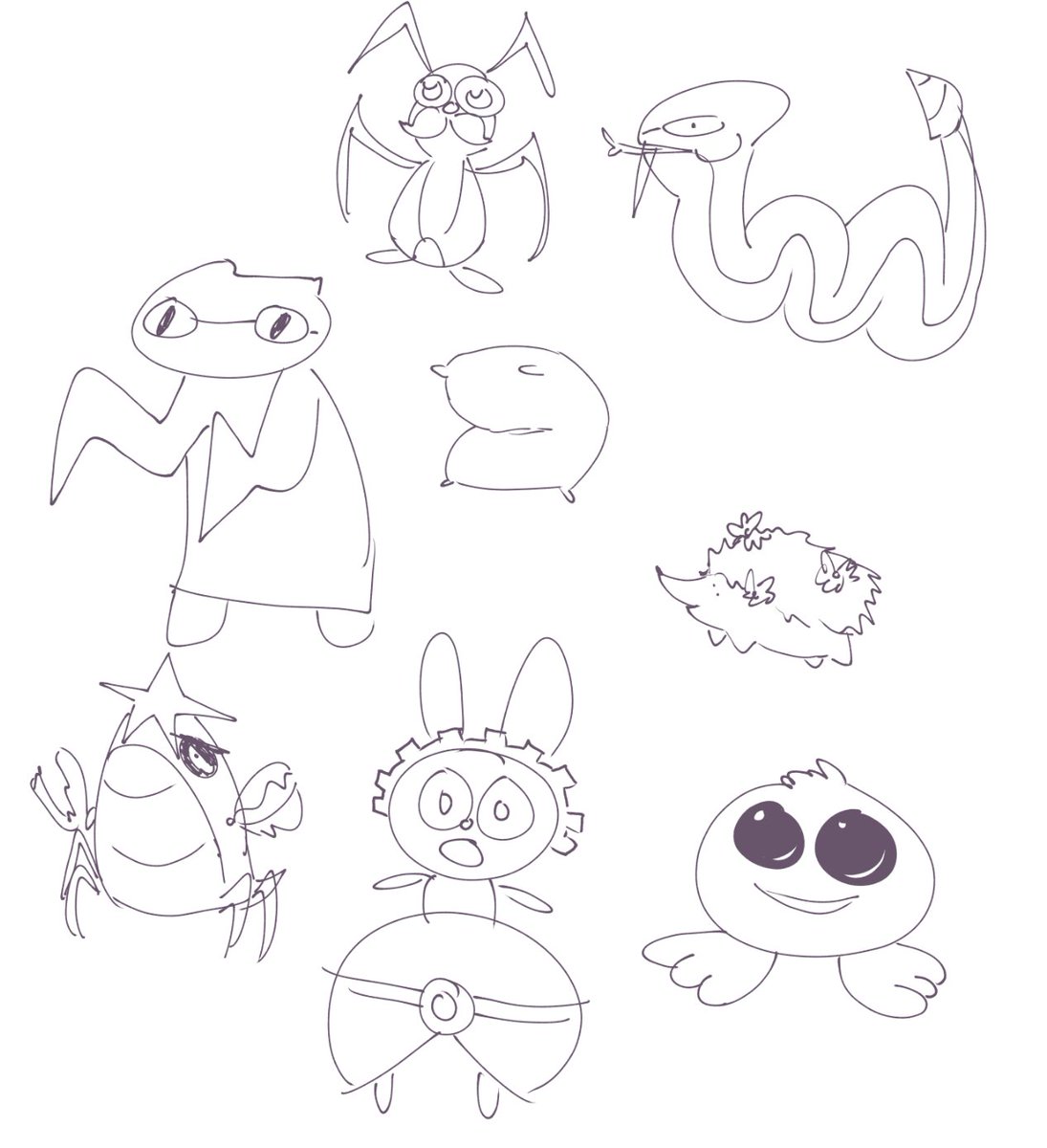 i asked my bro to give me some pokemon to draw from memory earlier 