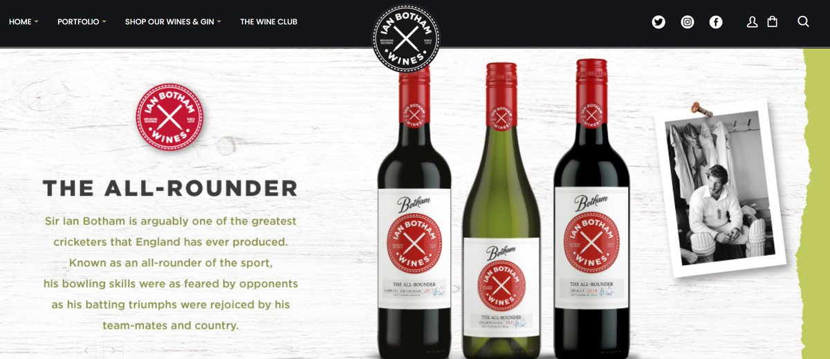 We're delighted to have partnered with @BothamWines to offer our followers a 10% discount in their online shop. Use code CRICKET10 on any full-priced item. What better way to enjoy the cricket than with a nice glass of wine selected by @BeefyBotham bothamwines.com