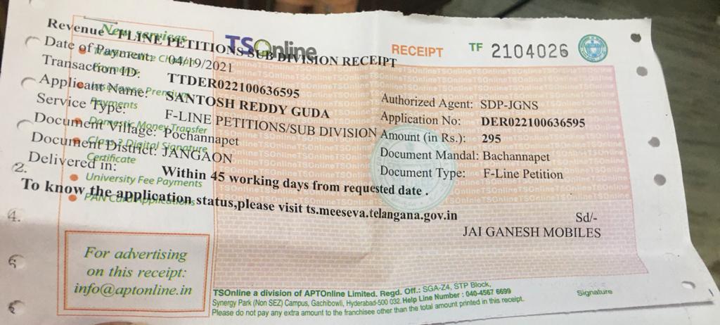 Santoshreddy663's tweet photo. @Collector_JGN Respected Madam, please look into the below issue, I have submitted an application for Land Survey, it's been 2 months over and no one is responding, it is an emergency and was asked by bachhannapet police in one case. https://t.co/dDJnwKu4f5