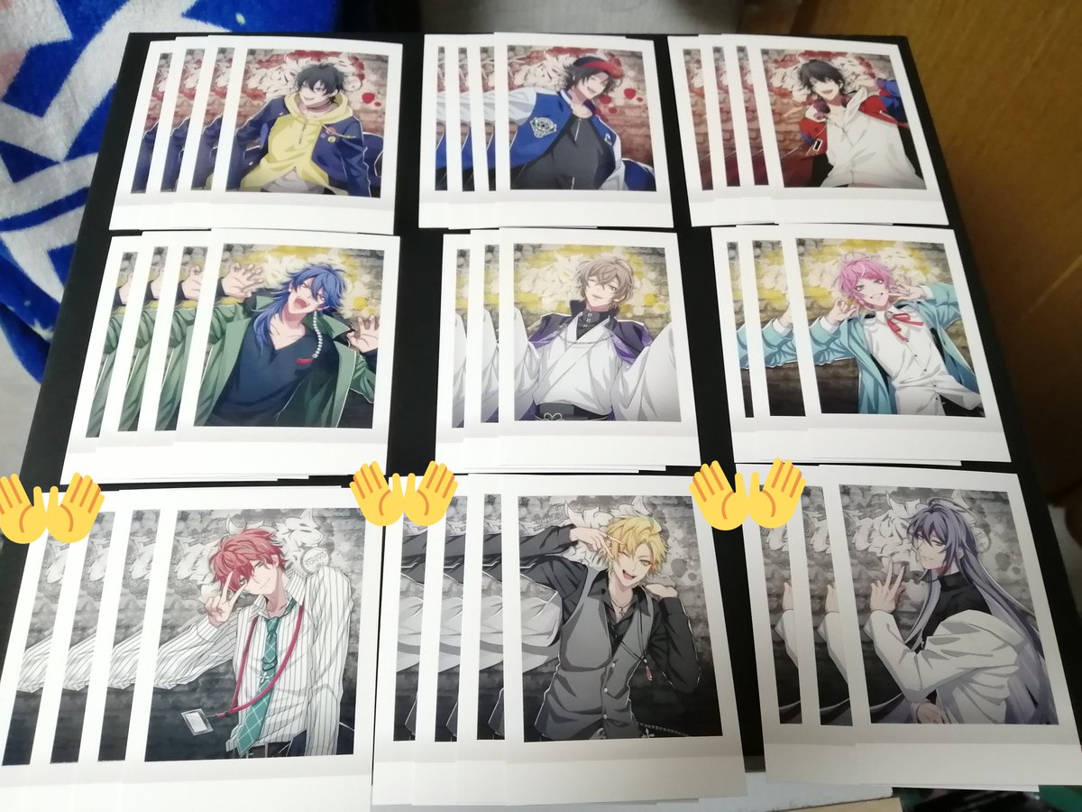 saidaaVLPW's tweet photo. [買取]ヒプノシスマイク ヒプマイ Flava ぱしゃこれ ver.1ノーマル

[譲]一郎×4/二郎×4/三郎×4
乱数×3/幻太郎×3/帝統×4
寂雷×2/一二三×3/独歩×3
簓×5/盧笙×4/零×4
十四×2/獄×5
[求]1枚90円or理鶯(異種可)

再ツイートです。まとめて優先。新宿にて手渡し可能。検索からもお気軽にお声かけくださいませ https://t.co/4E4itOApEY