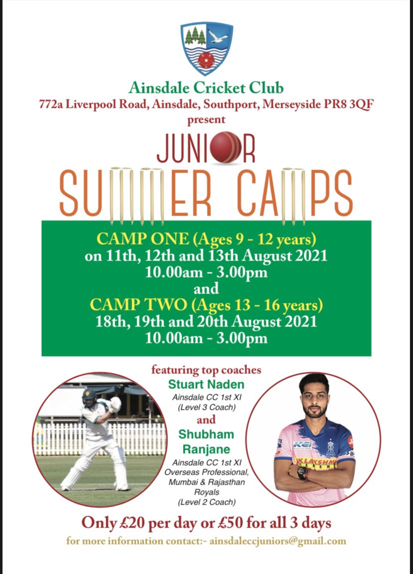 Ainsdale Junior Cricket Club on Twitter "We are extremely excited to