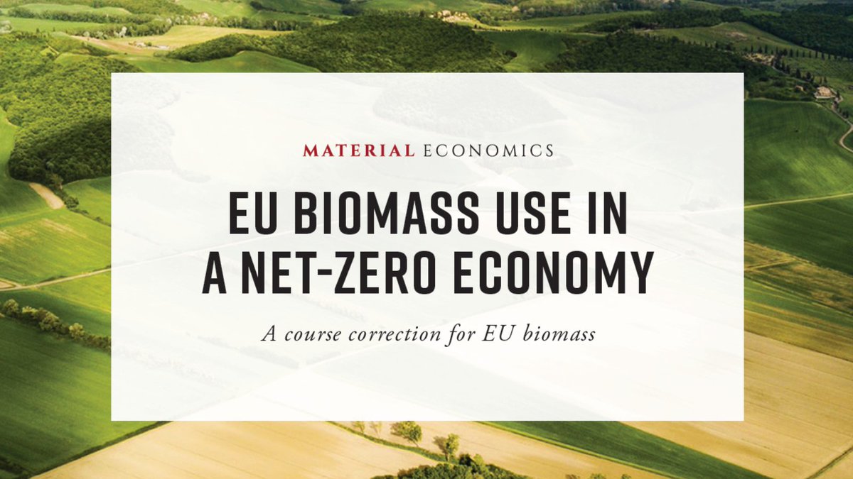 Current climate scenarios risk over-reliance on biomass, claiming 50-100% more than is available. Read more in our new report: materialeconomics.com/latest-updates… #BioResources #CircularEconomy  #EU #Renewables