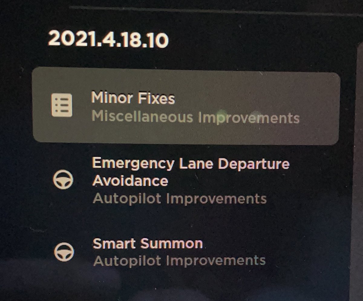 spleck's tweet image. @Tesla update 2021.4.18.10 installed for vision Y - restored smart summon, lane departure assistance, 80mph cap (up from 75, still limited compared to 90), auto high beams enabled with autopilot but CAN be disabled when unwanted. Overall feels amazing. More feedback later.