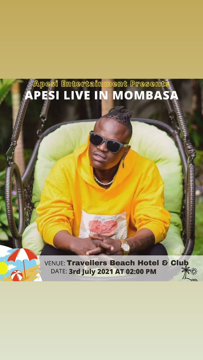 apesi6's tweet photo. #TeamApesi Hope you are having a lovely Tuesday yes i am having a lovely one too..This Saturday i will be playing live with my Band at Travellers Beach Hotel from 2pm...keep supporting #mnyamamkali #ObungatoTheWorld https://t.co/WW3LZeBDA8