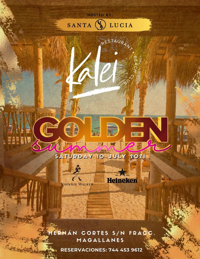 Debido a causas ajenas a la programación original del evento, nuestra 3ra.edición de "GOLDEN SUMMER" se pospone para el 10 de Julio. Seguimos recibiendo sus reservaciones. ¡Nos vemos en #Khalei  Acapulco Beach Club. 😎☀️🌊🍸 Johnnie Walker Heineken
R.S.V.P. 7441770194 / #Acapulco