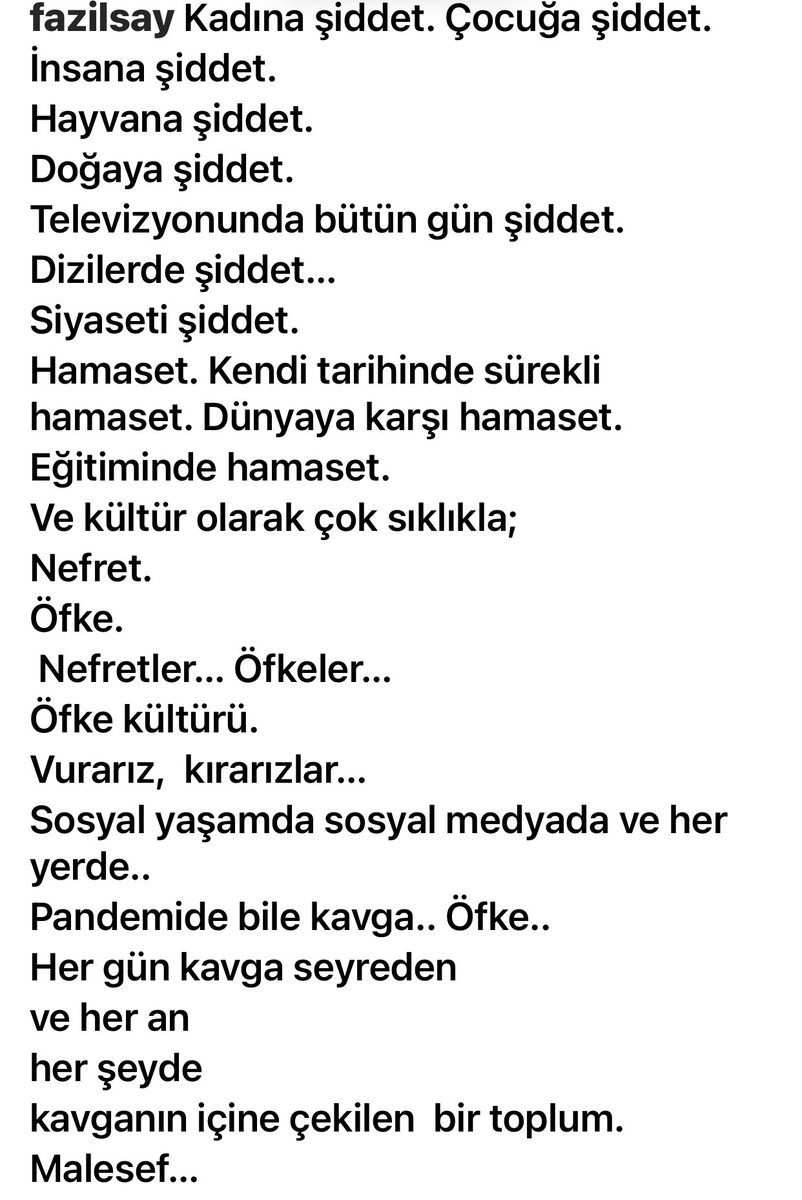 fazilsaymusic's tweet photo. Şiddet Kültürü üzerine nacizane bir kaç söz.
#Elmalida2Cocuk https://t.co/wlmWz2UI4R