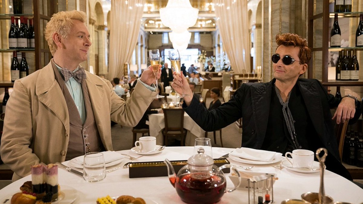 IGN's tweet photo. Amazon Studios has greenlit Good Omens for a second season, with Michael Sheen and David Tennant both returning. https://t.co/XdU9jQ3qoh https://t.co/3oeBkXizXZ