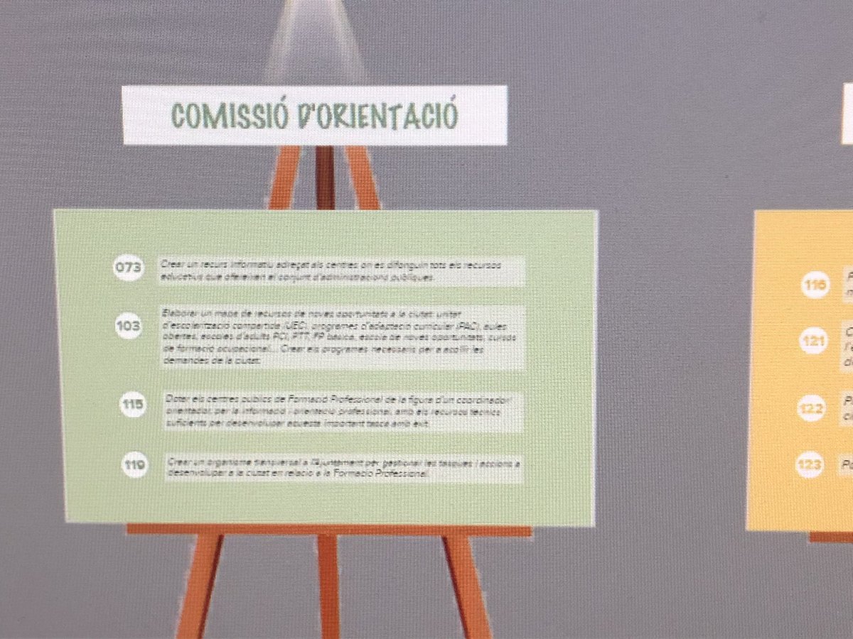 Sessió dinamitzada per <a href="/lazzum/">lazzum</a> treballem sobre tres taules: orientació, difusió de la formació professional a la ciutat, i la comissió FP empresa-Dual!
<a href="/LHAjuntament/">Ajuntament de L'Hospitalet</a> <a href="/LHJoventut/">Joventut L'H</a> <a href="/LHDinamitzacio/">DinamitzacióLocal LH</a> <a href="/educadiba/">Educació Diputació</a>