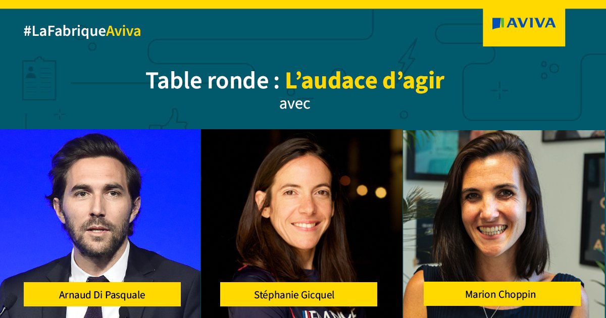 La Fabrique Abeille Assurances (@lfabeilleassur) on Twitter photo 📅 Demain, découvrez en live les échanges avec <a href="/ArnaudPasquale/">Arnaud Di Pasquale - OLY</a>, <a href="/MarionChoppin/">Marion Choppin 🦚</a> & Stéphanie Gicquel autour de l'Audace d'agir dans le sport et l'entrepreneuriat.
#LaFabriqueAviva #ESS #Impact #entrepreneurs 📅 Demain, découvrez en live les échanges avec <a href="/ArnaudPasquale/">Arnaud Di Pasquale - OLY</a>, <a href="/MarionChoppin/">Marion Choppin 🦚</a> & Stéphanie Gicquel autour de l'Audace d'agir dans le sport et l'entrepreneuriat.
#LaFabriqueAviva #ESS #Impact #entrepreneurs