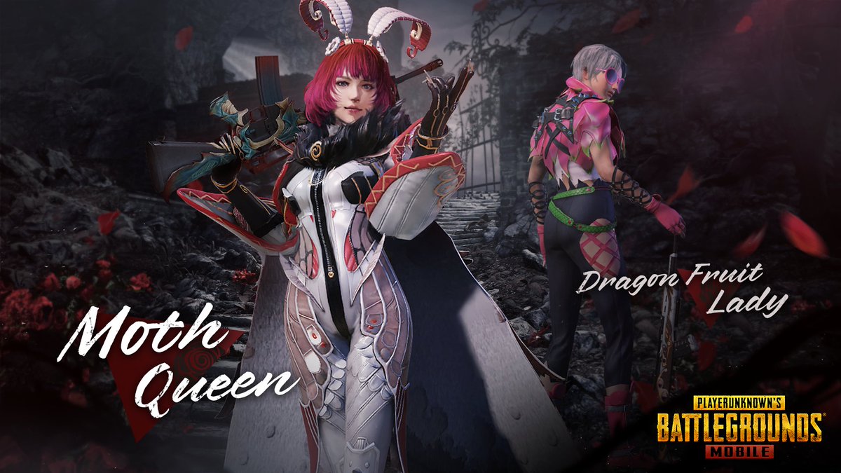 Pubg Mobile Japan در توییتر Moth Queenセット と Dragon Fruit Ladyセット が Collectorクレート に新登場 さらに 新規レベルアップ銃器スキン M16a4 Radiant Edge もラインナップされています Pubgモバイル T Co O0ujmoaxru