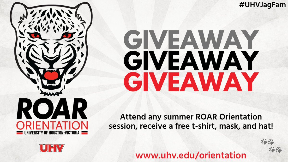 UHVjagWire's tweet photo. ROAR ORIENTATION GIVEAWAY ALERT 🚨 
Make sure you are registered ! Contacts us if you have any questions. https://t.co/Pj12e5oYm0