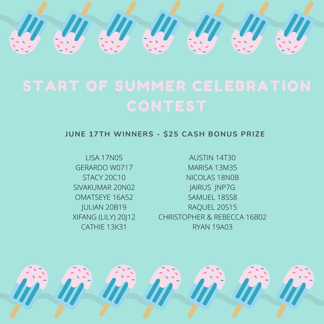 Congrats to the June 17th winners! 
#TDOTCarriers #CarrierConnection #MetrolandMedia #StartOfSummerContest #ContestWinners