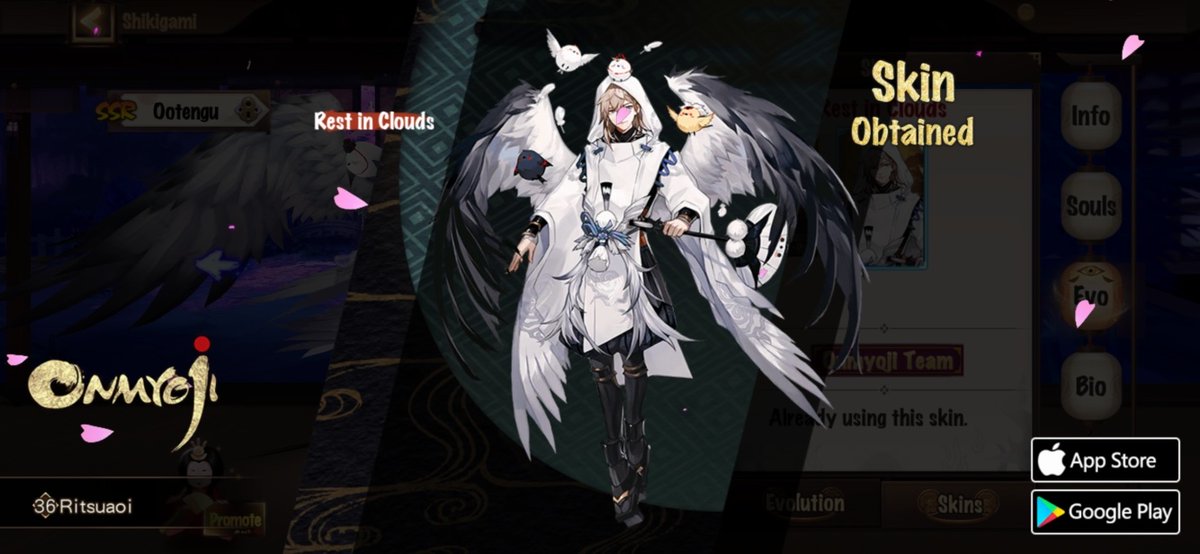 RitsuAoi's tweet photo. #Onmyoji# I got a brand new rare skin! Check it out and try your luck! https://t.co/jeLj98YAzf