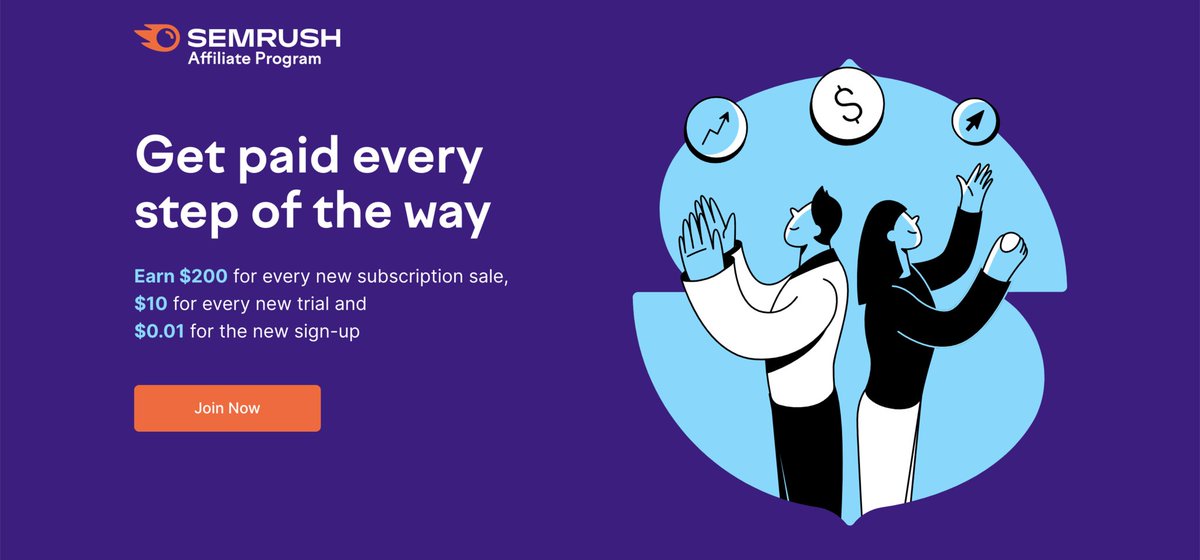 SemrushAP's tweet image. How to become a Semrush #affiliate?

1⃣ Sign up for Impact Radius 👉 bit.ly/2SeJQIs 
2⃣ Click on &quot;Join Now&quot;
3⃣ Fill out the registatrion form 
4⃣ Great! We&apos;ve received your application. Wait until we review it and if you&apos;ve been accepted, you&apos;d receive a notification.