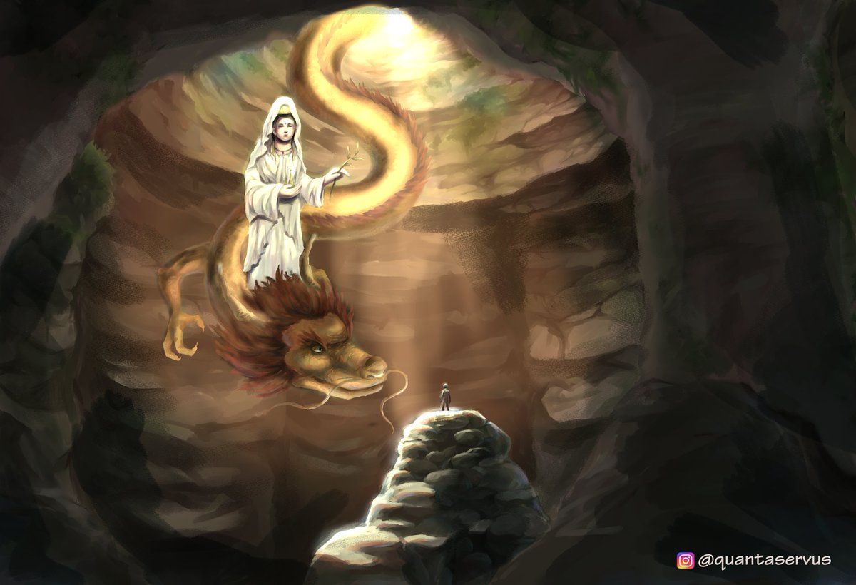 QuantaServus's tweet photo. [Guanyin The Boddhisatva Concept Art]
I used Scenery in Indonesia as my inspiration, the name of the place is Goa Jomblang.
Follow @quantaservus
#quantaservus #conceptart #conceptartwork 
 #goajomblang #yogyakarta #yogyakartacity #sceneart   #guanyin #boddhisatva #avalokitesvara https://t.co/JD0N8jtO9l