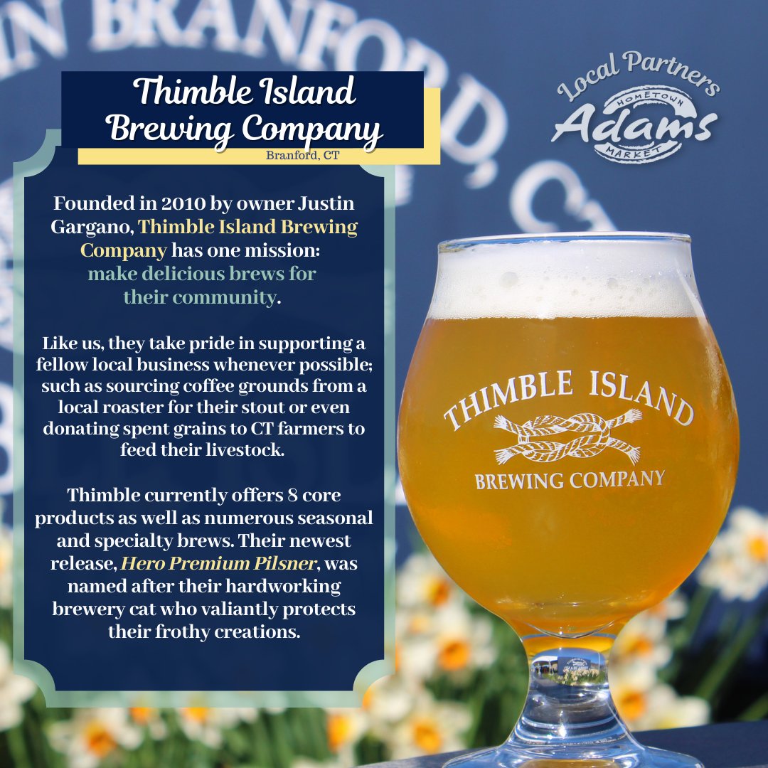 AdamsMarkets's tweet photo. Feeling thirsty? ๐ง
Take a sip from this #CTBrew at your hometown market! ๐ป
And enter to win a couple Adams and @ThimbleBeer Gift Cards here: https://t.co/pbXVoaOoIO
#FeelingCrafty #LocalBrews #LocalPartners https://t.co/GPGYNPjNF4