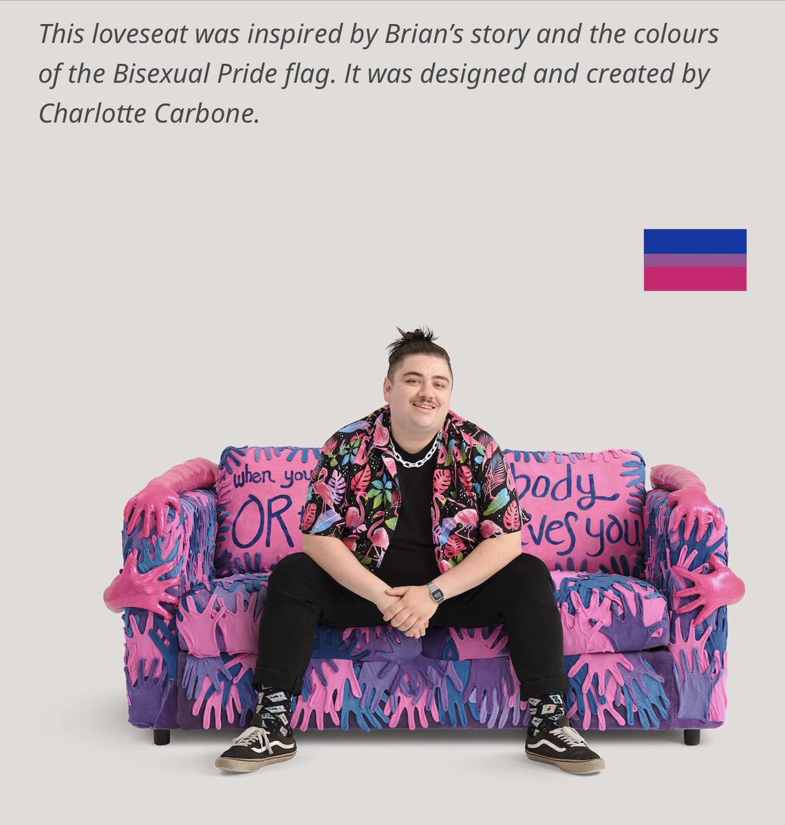 bisexual couch guy brian's tweet - "Hey everyone, I'd love ...