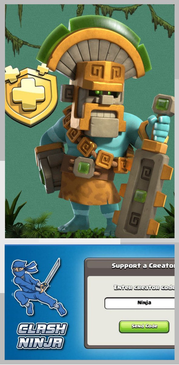 redjjb78's tweet photo. Our good friend Clash Ninja Finally gotten a Clash Creator code, this giveaway is for him. Ill be giving away 3 goldpass for July Jungle Skin Lets Support him! Must claim thru a good PayPal. 
♥️Like &amp; Follow me
♻️Retweet this post!
🥷Follow @ClashDotNinja 
Sharing is caring! https://t.co/BuJiKlFw6v