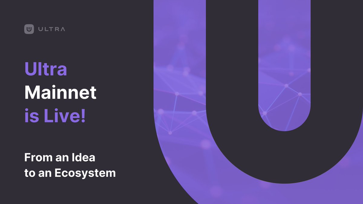 The time has come, Ultra Mainnet is live!

After 3 years of development, we're proud to release our highly anticipated blockchain solution that will benefit players and developers around the world 🌍

Read our latest article to learn more: medium.com/ultra-io/ultra…