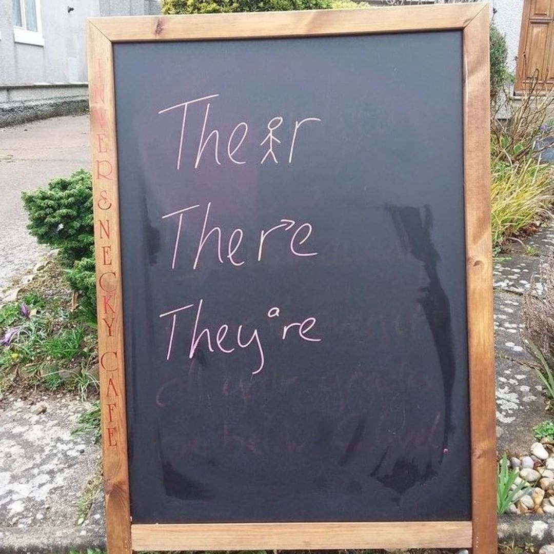 A simple visual reminder.  #theirtheretheyre