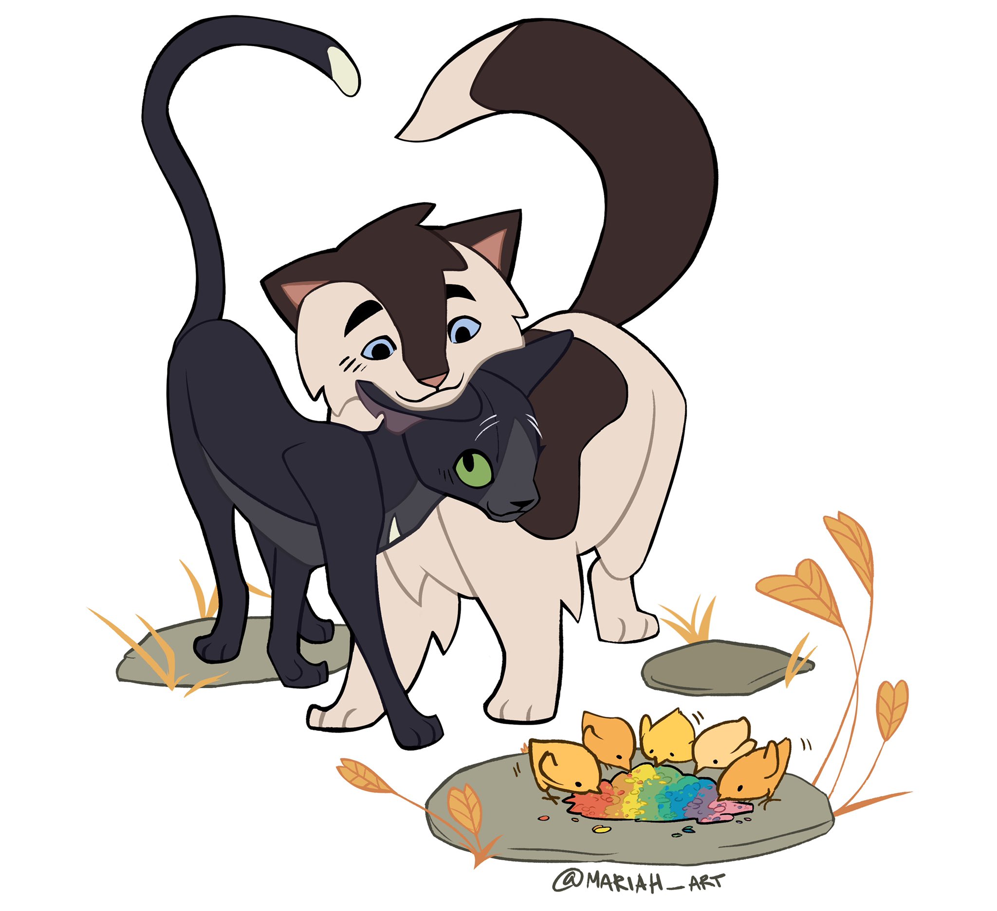 Ravenpaw and barley 💜 one of my favorite warrior cat relationships in 2023