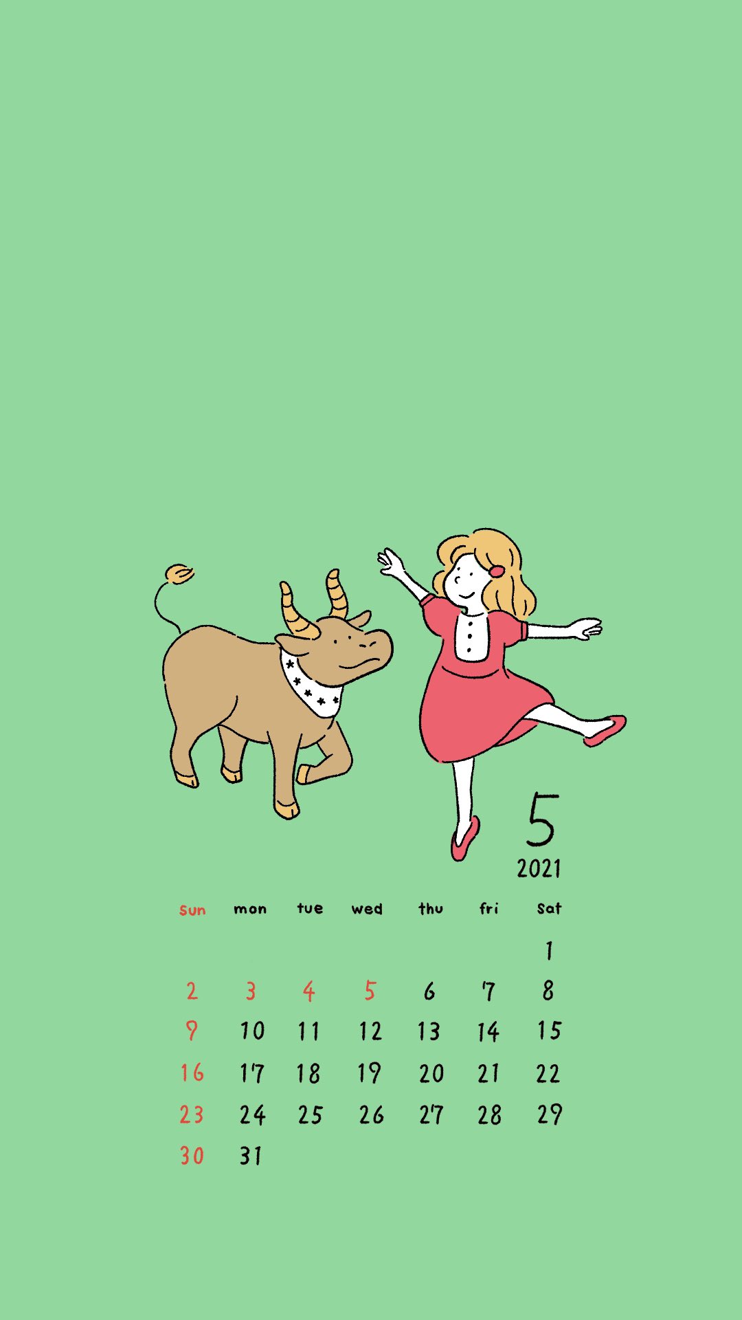 Harapecora 牡牛座の皆様大変お待たせしましたー 2ヶ月遅刻しましたが 5月の待ち受けできました 赤に恋する牡牛座です 可愛く描けたからsuzuriでグッズ化しようかな 待受 壁紙配布 自由な星座 T Co Jauzjgs5dd Twitter