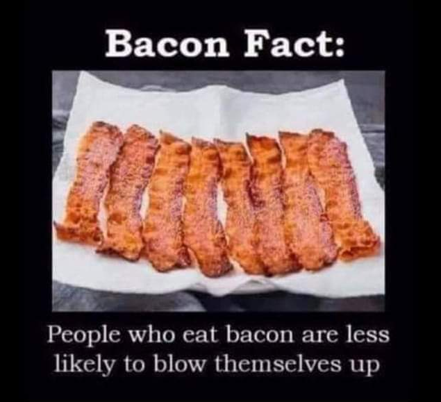 Antipolluters's tweet photo. Bacon Fact.....                  😂🤣⭐️ https://t.co/1pUhUapf3y