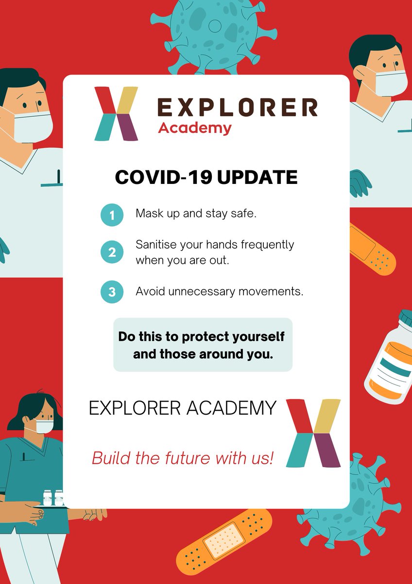Explorer Academy would like to urge everyone to stay safe.

Enroll with us and learn in real time from within the comfort of your safety zones. Visit explorer.education for more information.