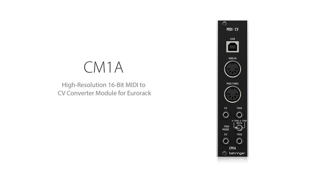 Behringer's tweet photo. CM1A
🔗https://t.co/QZLJWunshh

List Price: $99 (in stock and immediately shipping from our factory)

#Behringer #CM1A #SynthesizersAndKeyboards #Eurorack #Synthesizers https://t.co/RfPQFJt2OB
