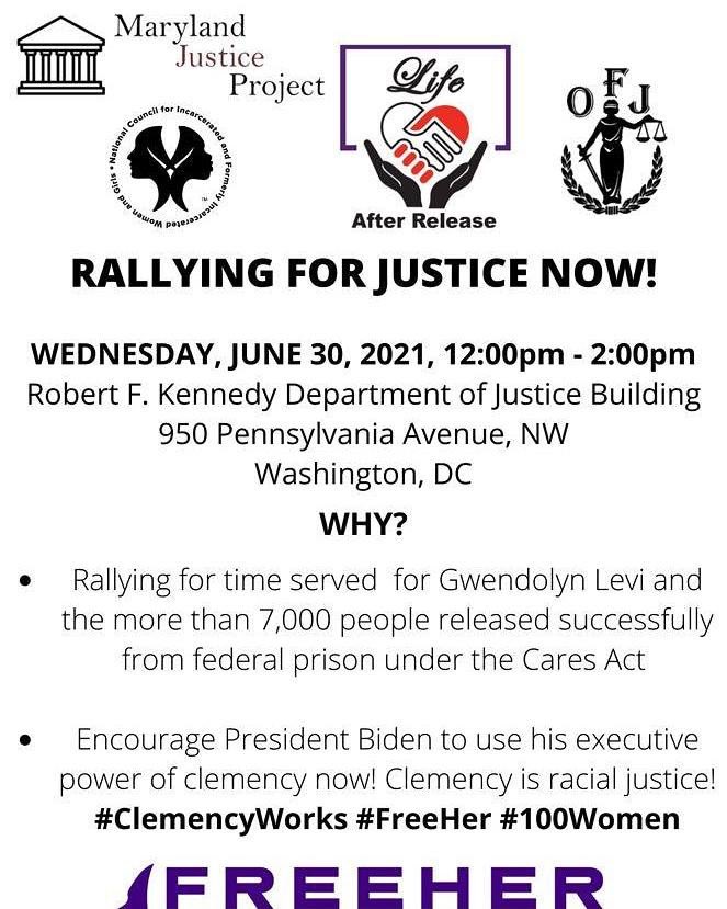 HarrietsDreams's tweet photo. Join us 6-30-21 at noon at the DOJ Let us rise up in Solidarity to demand @potus to Free #GwenLevi and to #FreeThemAll #FreeHer #ClemencyNow #ClemencyWorks @washingtonpost LINK —> https://t.co/FWh5pUISfv https://t.co/3fw4LVnVU4