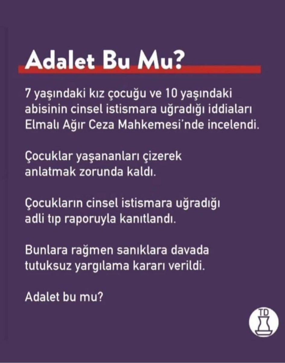 mutlu_gulnur's tweet photo. Tutuksuz yargılamak...
Sosyal devlet olayın takipçisi olacakmış...
ÇOCUK  ONLAR ÇOCUK!!!
#Elmalıda2Çocuk
#elmalıdavası https://t.co/74QlvIoUxN