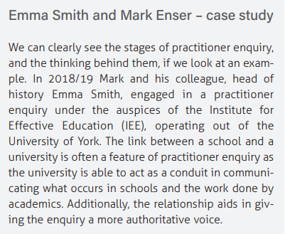The 4th case study in The CPD Curriculum returns to @Heathfield_CC where <a href="/_Miss_Antiquity/">Miss E Smith</a> and I explain how we used practitioner enquiry with <a href="/IEE_York/">IEE</a> to develop our classroom practice.

See how teacher development can move beyond the school hall 👇

amazon.co.uk/CPD-Curriculum…