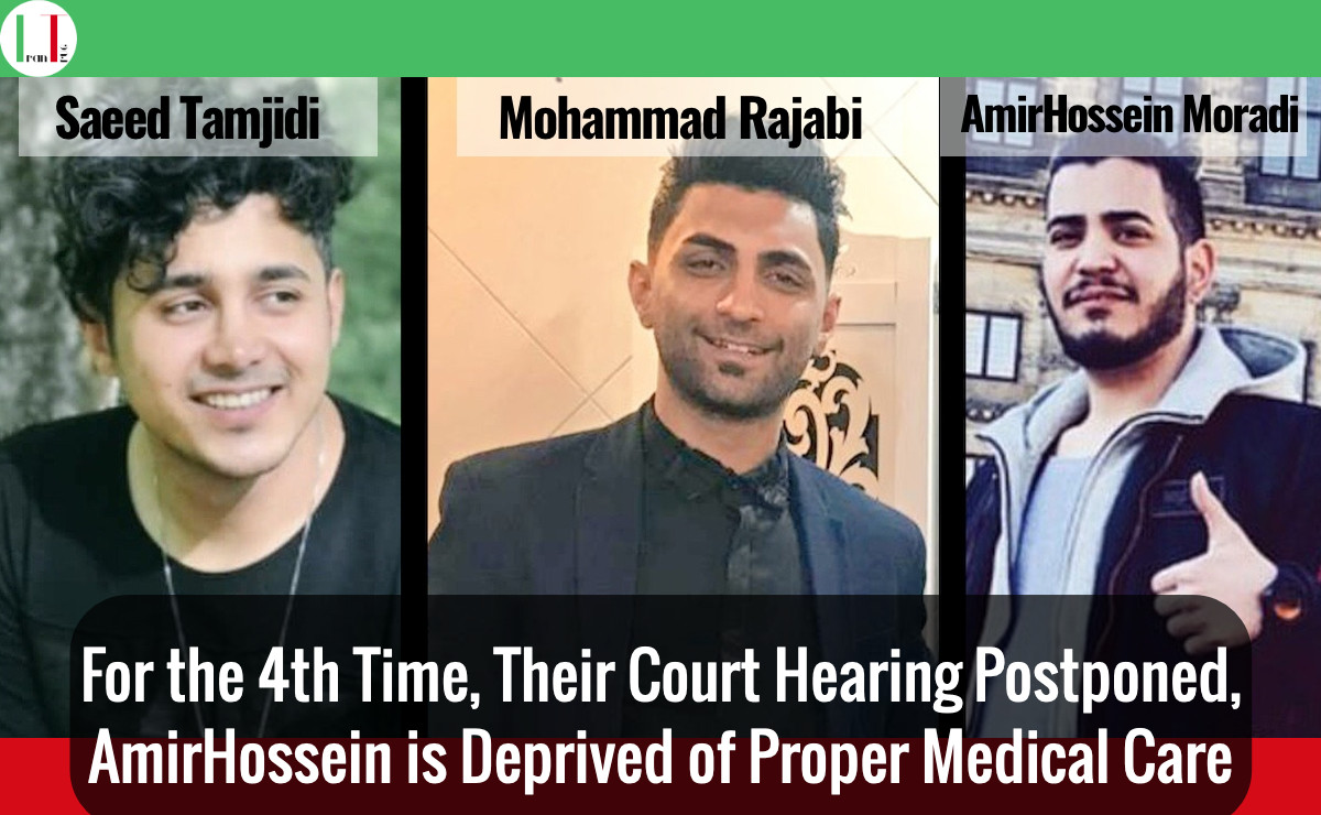 Despite the stressful conditions of these prisoners after the suspension of their death sentences,their trial had been postponed 3times before. Meanwhile,#AmirHosseinMoradi's medical condition has continued to deteriorate Bcause he's been deprived of medical care!
#امیرحسین_مرادی